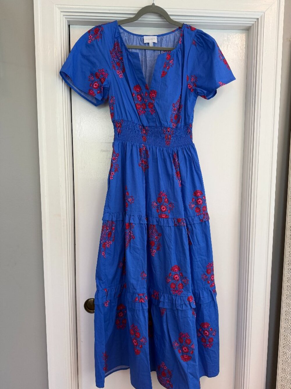 Sugarlips Long Blue & Red Dress, Size S